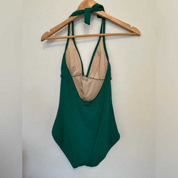 MSRP $105! NWT - J. Crew Emerald Green One Piece Swimsuit - Adj. Halter - Picture 5 of 13